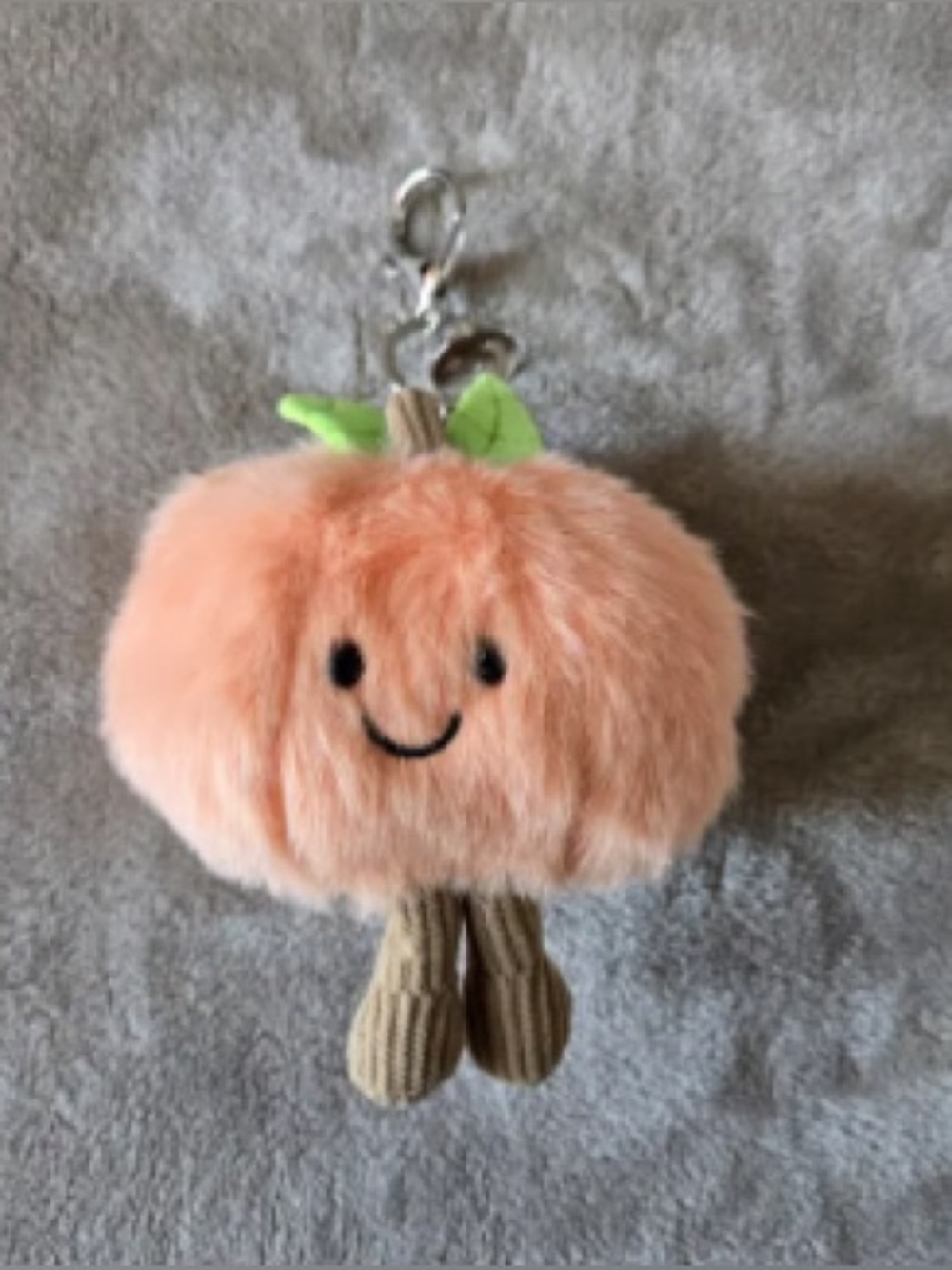 Jellycat Peach Plush Keychain